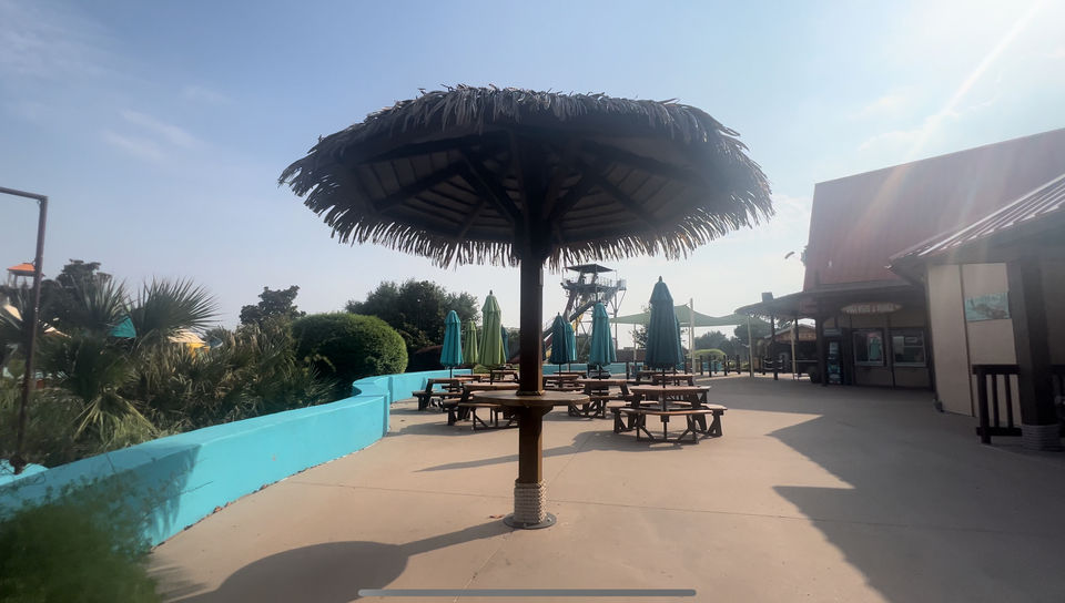 Eco-friendly thatch roof for Los Angeles waterpark restaurants