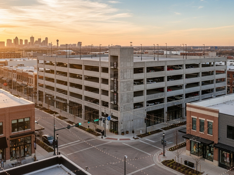 Frisco Texas downtown Rail District new 5-story parking garage at Elm and 3rd Streets June 2026