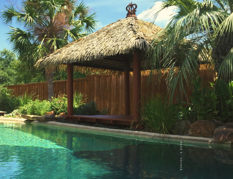 Eco-friendly synthetic thatch roofing for meditation centers