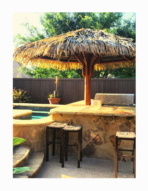 This is one of our Weatherproof thatch roofing for serene spa retreats