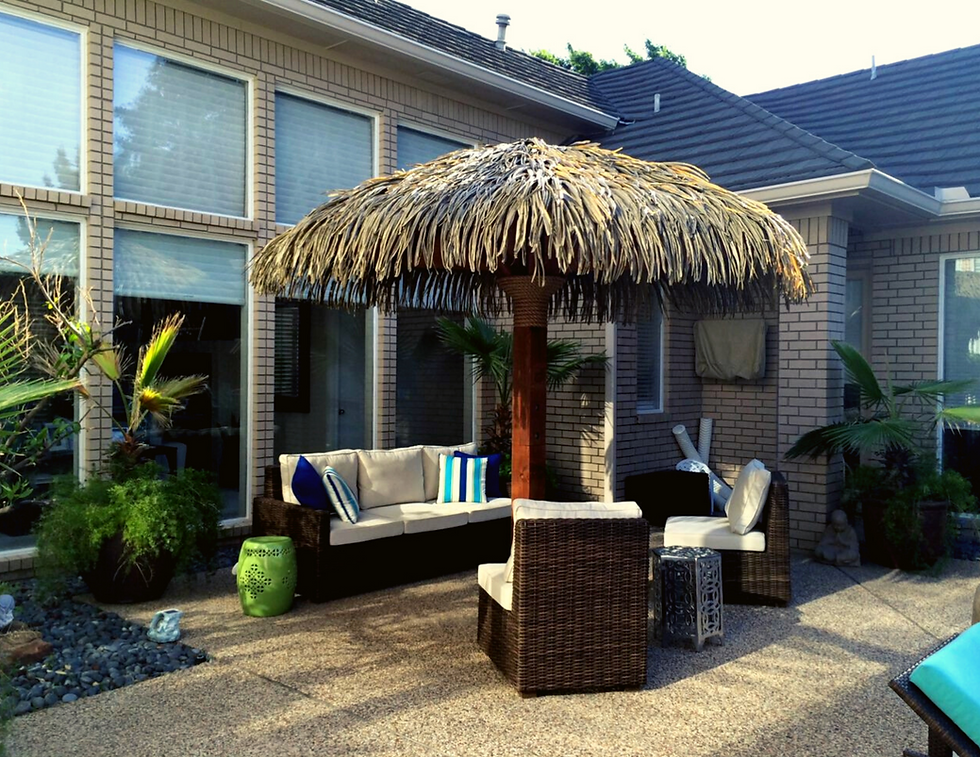 metal base with our palapa