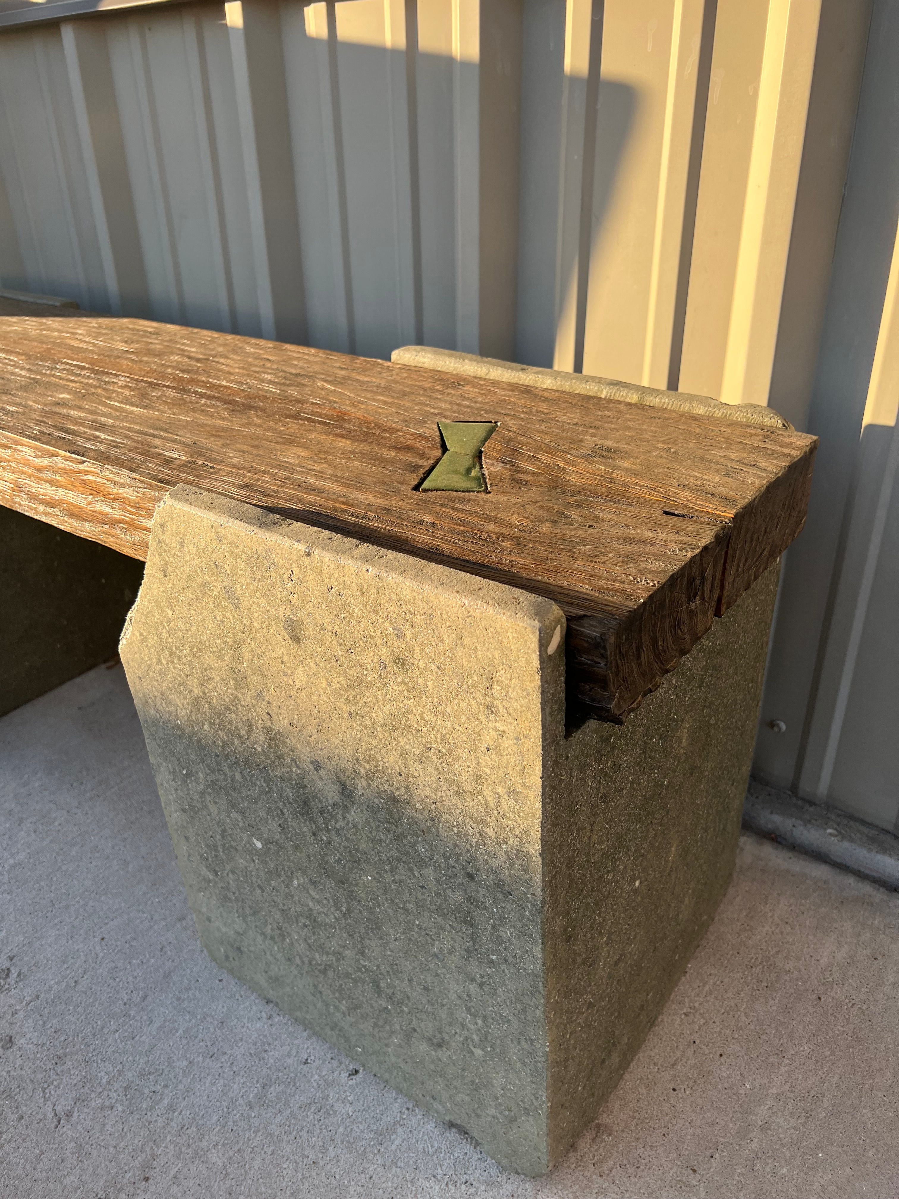 TOTI Limited Series: Artisanal Stone & Teak Bench