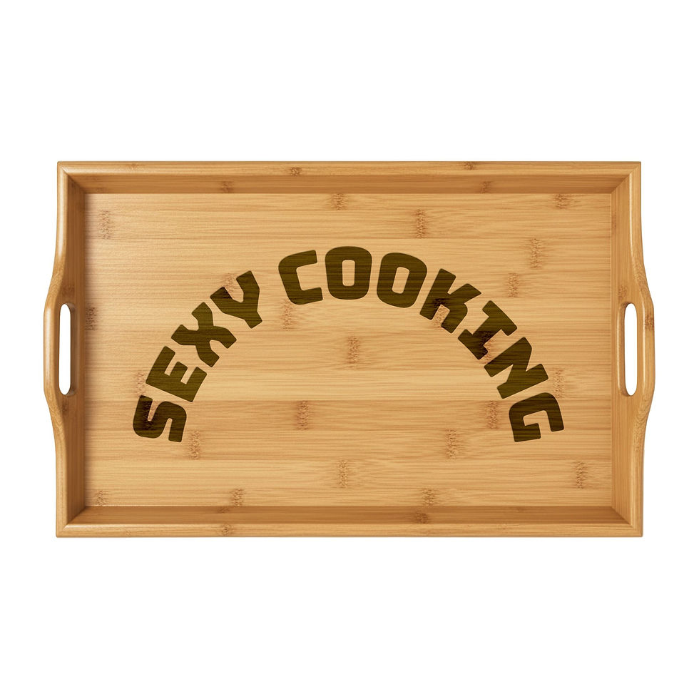 Thumbnail: “Sexy Cooking”Engraved Bamboo Tray -Perfect for everyday prep-serve with a touch