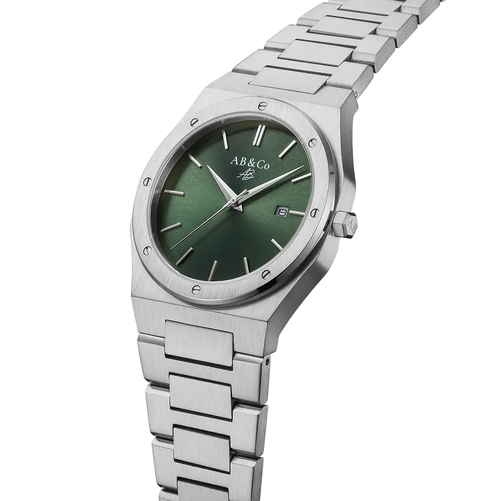 תמונה ממוזערת: שעון כסוף & ירוק - Mayfair