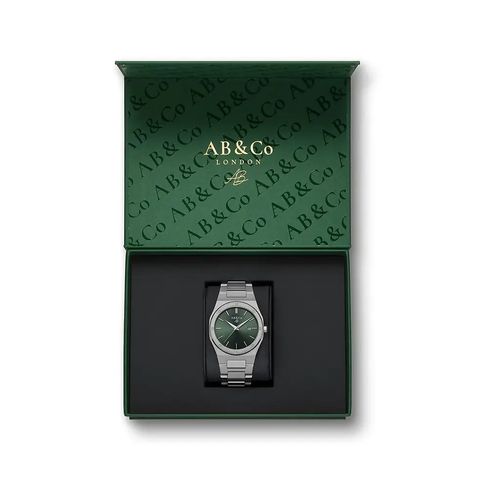 תמונה ממוזערת: שעון כסוף & ירוק - Mayfair