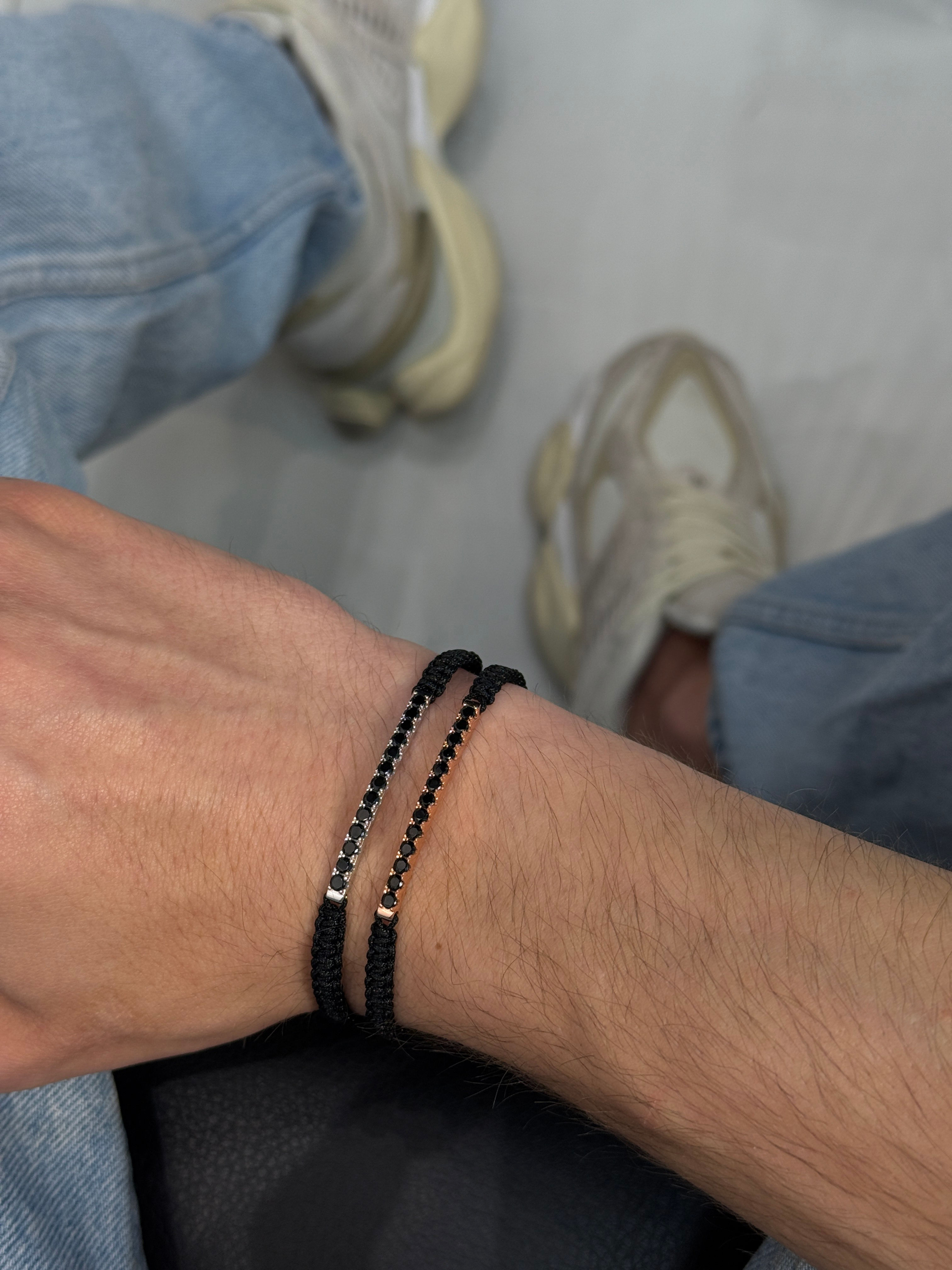 צמיד מקרמה לגבר ( עבודת יד ) - S925