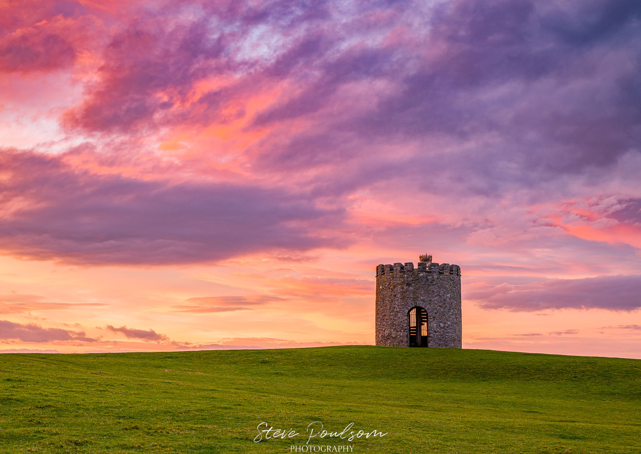 #85 Uphill Tower Sunrise Pink Sky