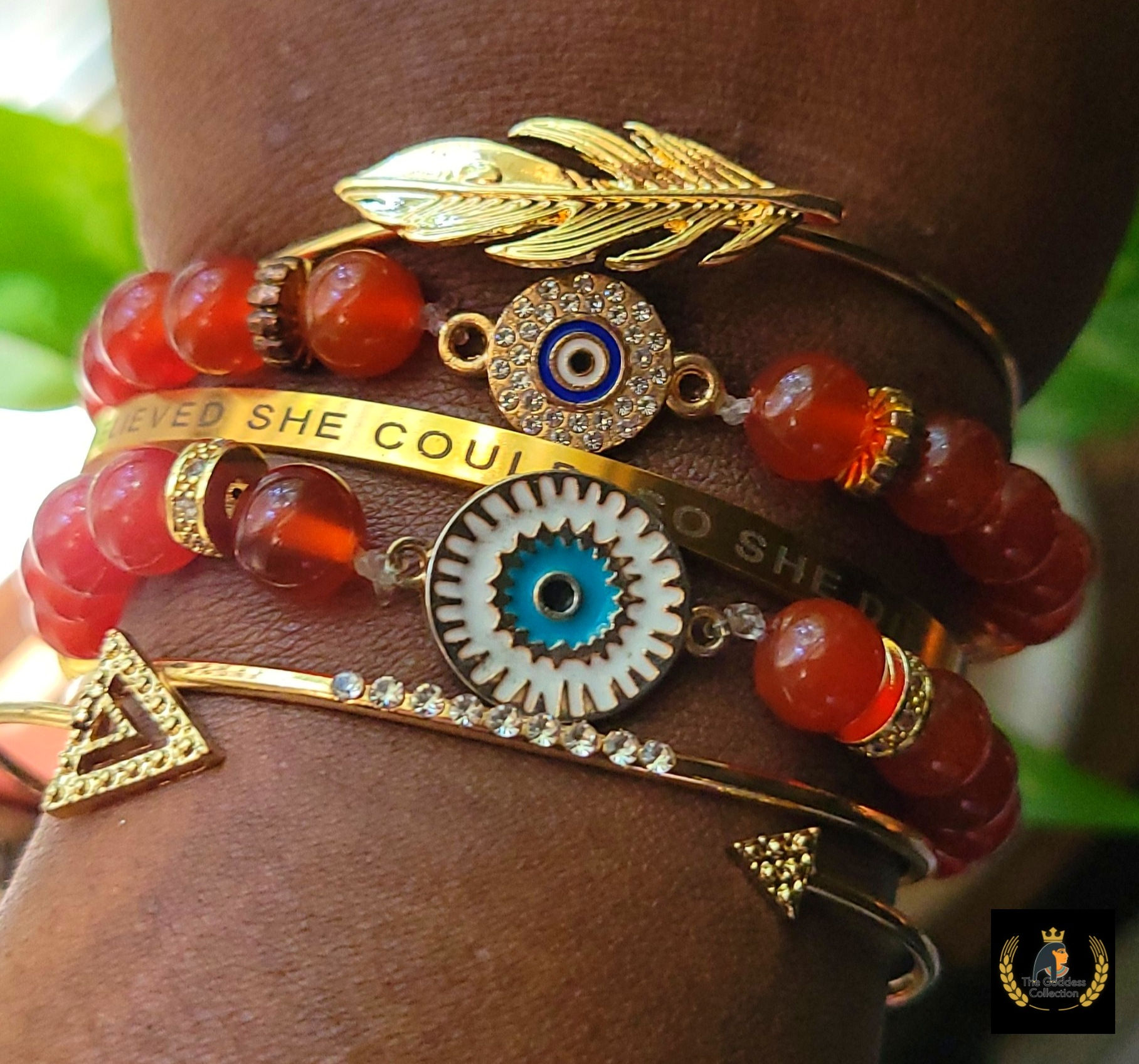 Red Agate 8mm Stack Set