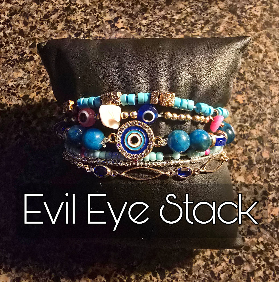 Thumbnail: Evil Eye Blue Agate Stack