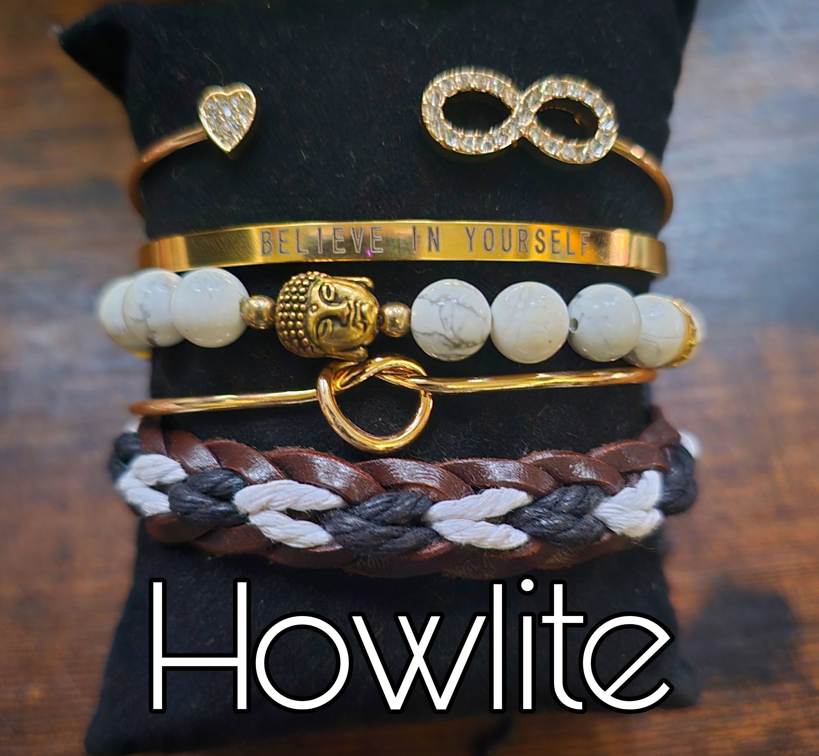 Buddha Howlite 8mm Stack