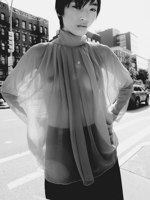 Chloé Nguyen photographed in NYC by Andrea Lanno and styled by Iryna Polieshchuk. Fashion from Zimmermann, Jacquemus, Skims, Herve Leger, Benedetta Boroli, Shwetambari