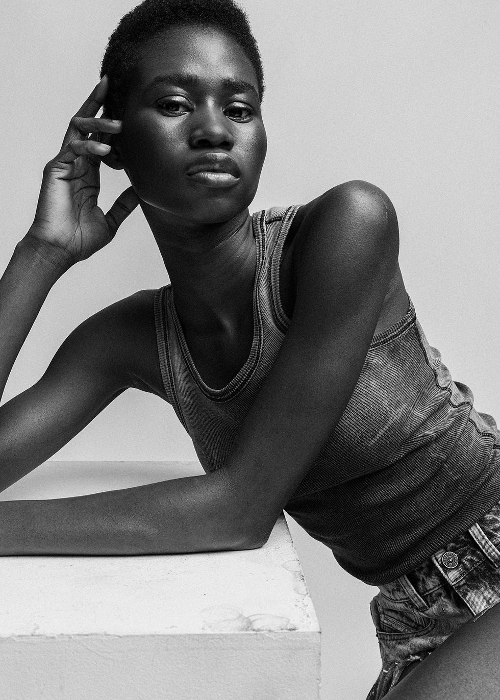 Nigerian Model Mayowa Adagunduro for 5ELEVEN Magazine Faces of Fashion. Shot by Edwin S Freyer and styled by Tasha Arguile with fashion from Hermès, Diesel, David Koma and CompletedWorks