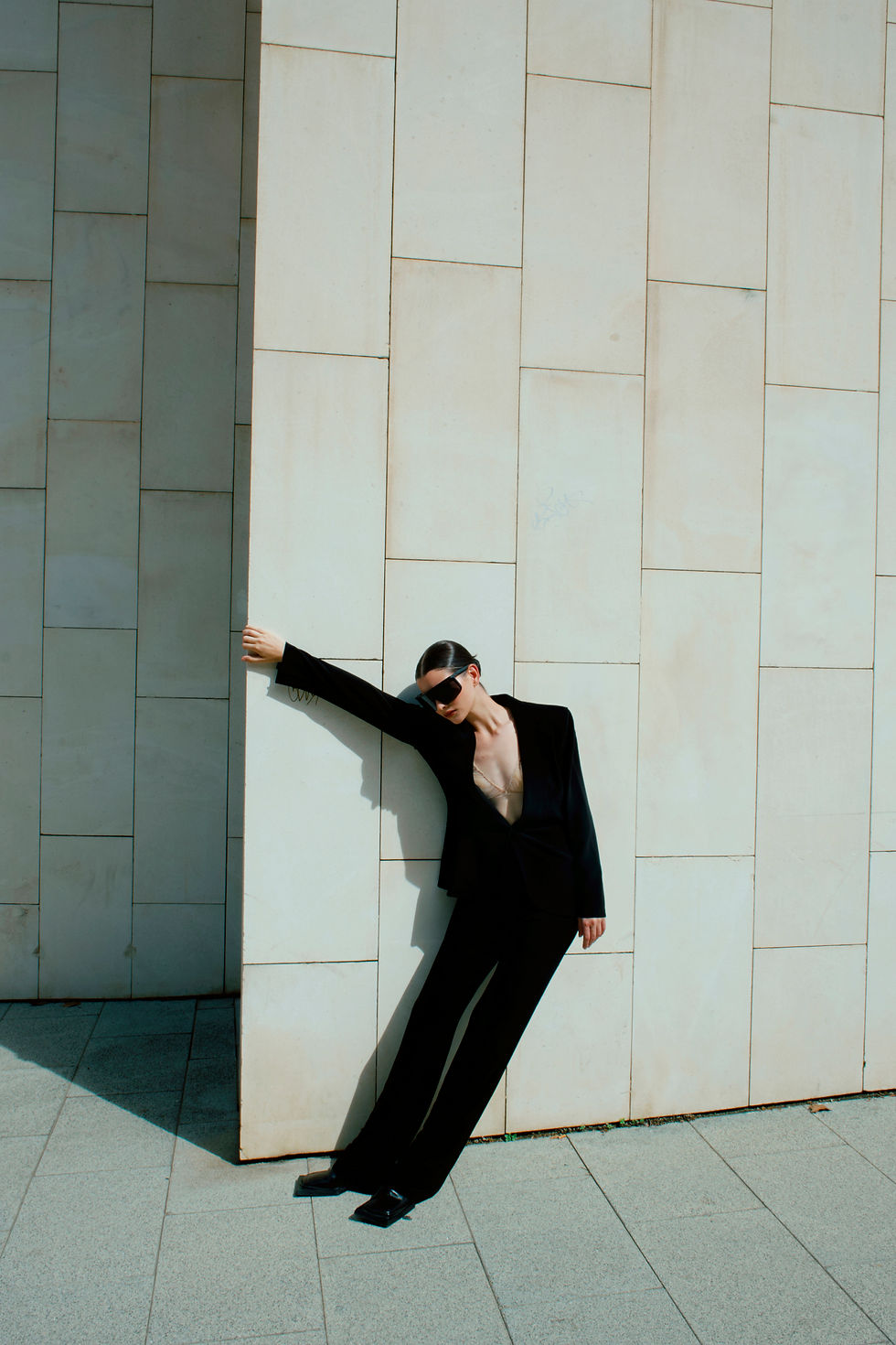 Online Fashion Editorial with Sofia Puerta photographed in Barcelona by Elena Kuznetsova and styled by Jana Wurfel. Clothes from Saint Laurent, Molly Goddard, Alaia, Altuzarra, KM by Lange, Balmain, Loro Piana, The Row