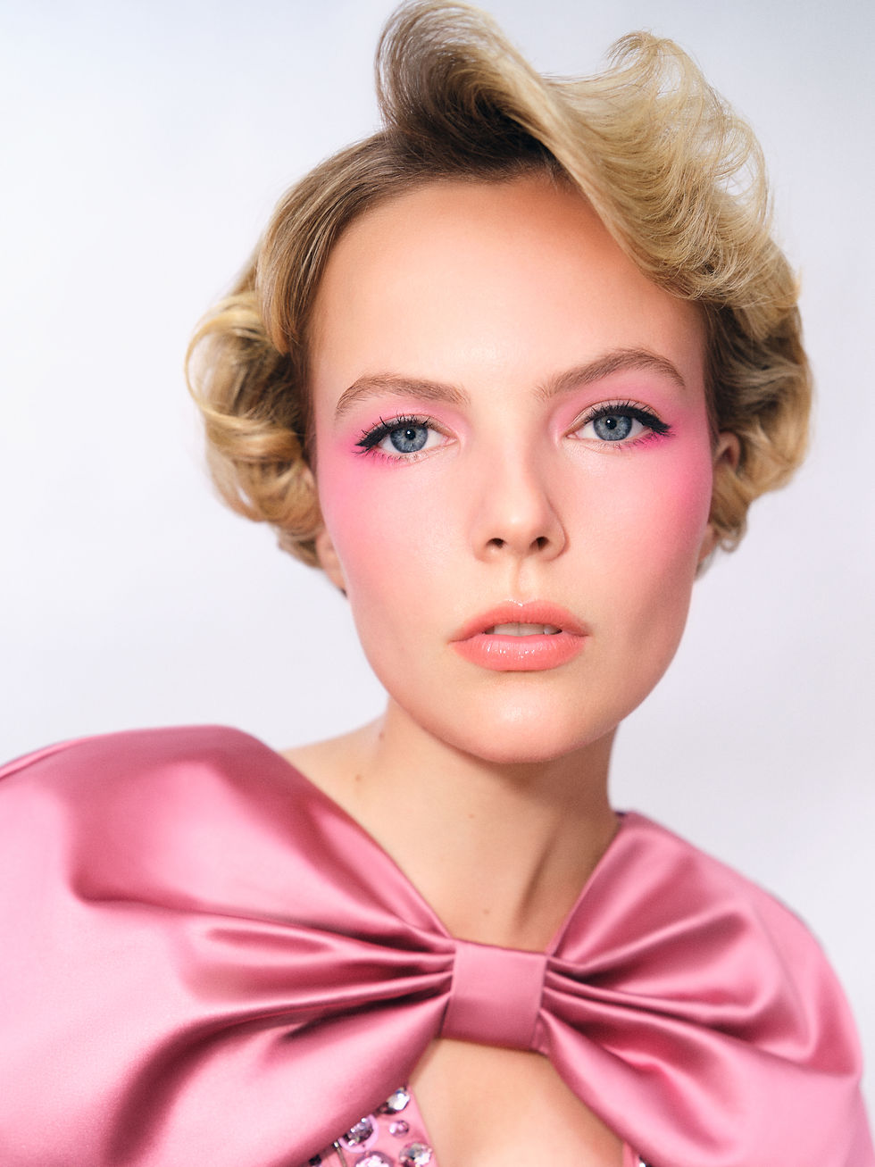 5ELEVEN Magazine Sixties Beauty Edit by Matthew Minton with products from CHANEL, NARS Cosmetics, Merit, Chance Eau Spendide, Rhode, Haus Labs and fashion from Celine, Huishan Zhang, Zimmermann, and Akris