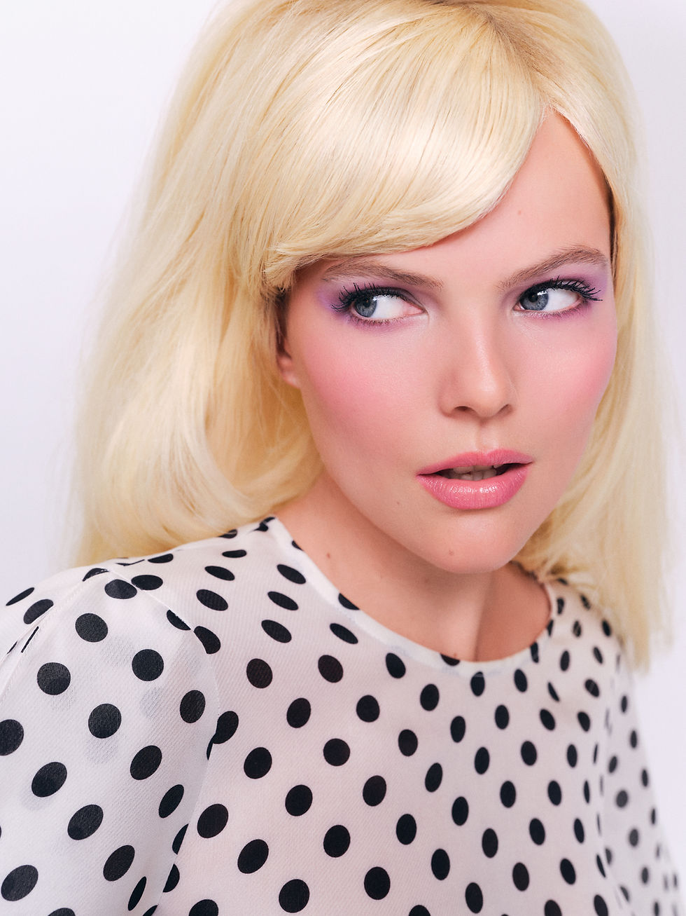 5ELEVEN Magazine Sixties Beauty Edit by Matthew Minton with products from CHANEL, NARS Cosmetics, Merit, Chance Eau Spendide, Rhode, Haus Labs and fashion from Celine, Huishan Zhang, Zimmermann, and Akris