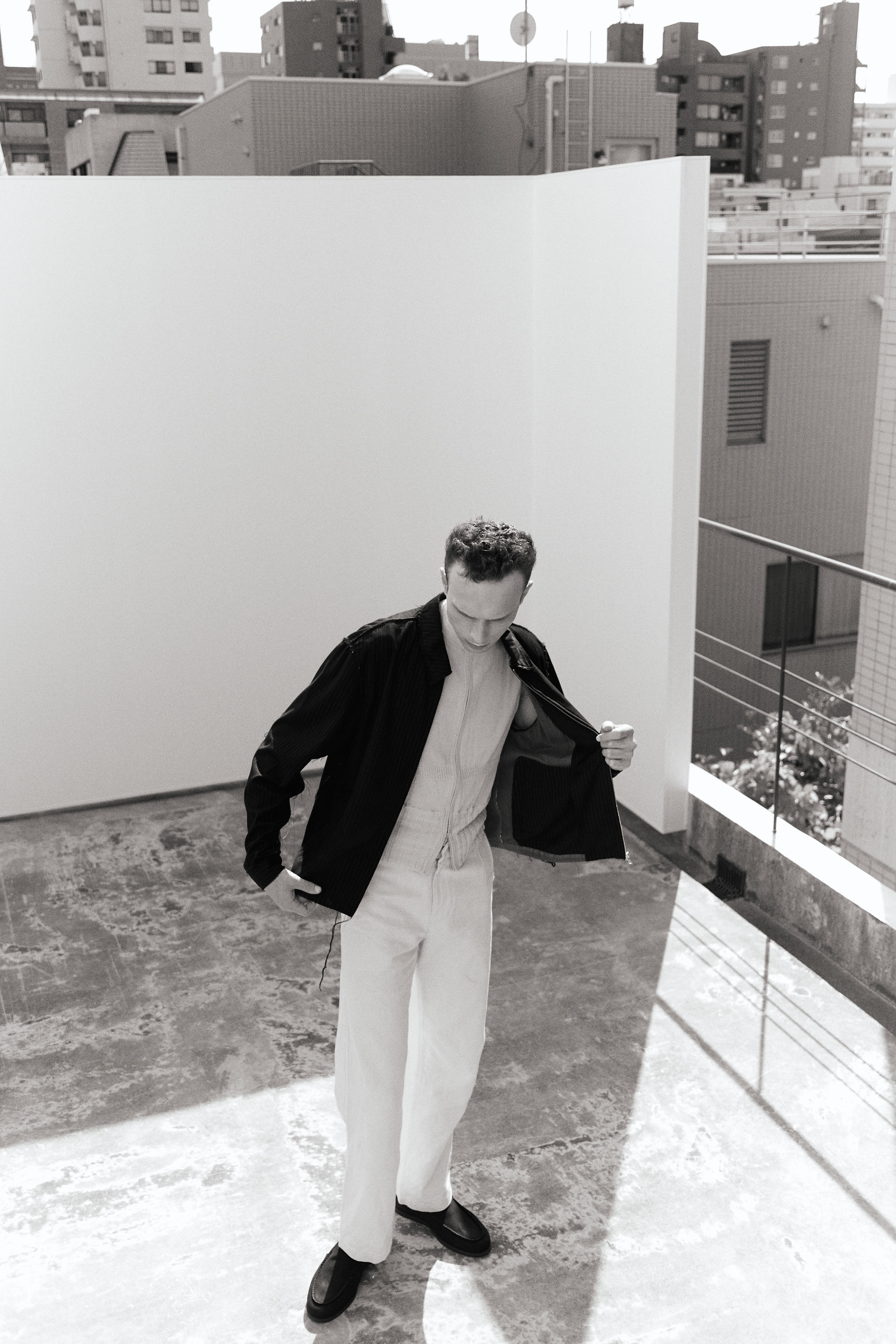 5ELEVEN Magazine Online Editorial Fashion Digital. Tokyo Japan. Tatiana Conrad and Scott Wade photographed by Ren Fujishige and styled by Kana Hashimoto. Designers. Marusho. Flash Circle of. No Maintenance. Riku Umehara. Unstate. Boan. Falke. Kotohayokozawa