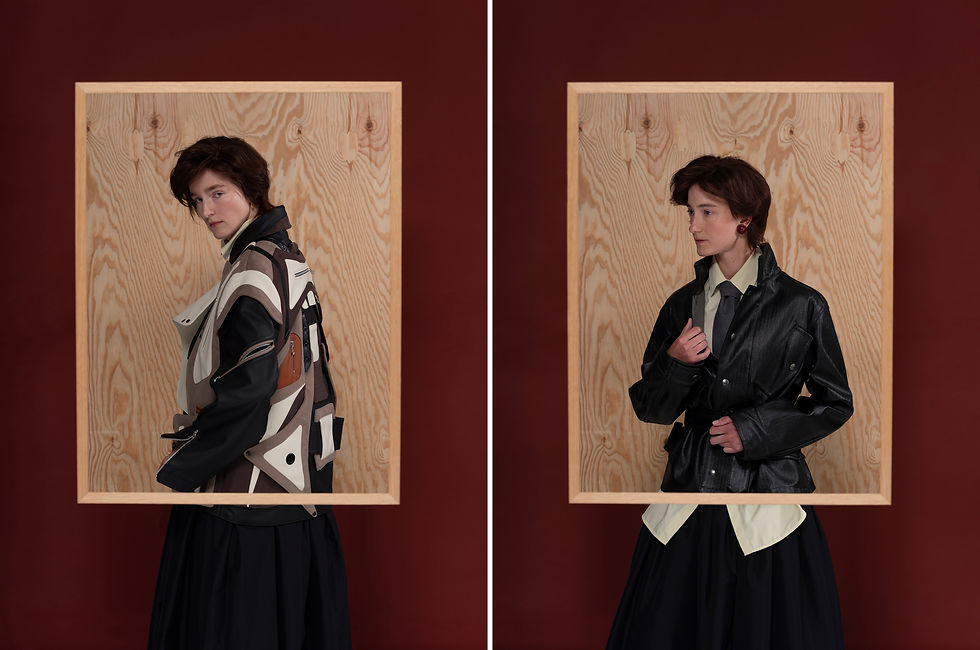 5ELEVEN Magazine Online Fashion Editorial with Pleuni and Felice Veen photographed by Anne Claire de Breij. Styled by Alexandra Vilcov. Beauty by Jan Fuite at NCL Representation. Fashion from McQueen, Viktor & Rolf, Balenciaga, Arket, Nandin Erdene, Yume Yume