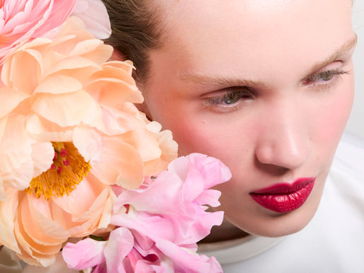 Beauty Editorial. 5ELEVEN Magazine. Spring. Flowers. Lily Drinkwater. Photography. Natasja Fourie. Tasha Arguile. Beauty. Makeup. Isabel Concetta. Armani Beauty, Jones Road. Bakeup Beauty. Louis Vuitton. Fendi. Dior. Susan Fang. Zimmermann
