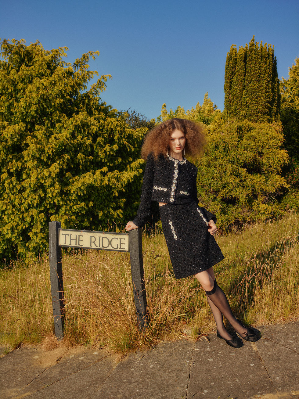 5ELEVEN Magazine Fashion Stories Online Editorials. Maja Rybak Storm models shot by photographer Christopher Fenner and stylist Toni Caroline. Fashion from Louis Vuitton, Sandro, Hai, ROTATE, Huishan Zhang, Joseph, Victoria Beckham and Paul Smith