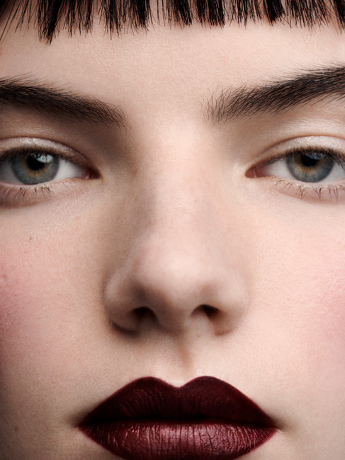 Uma Thurman's Mia Wallace in Quentin Tarantino's Pulp Fiction with Brooke Schendel at Kult Models photographed by Arved Colvin Smith. Makeup Artists by Anna Payne CHANEL Beauty Rouge Noir Collection