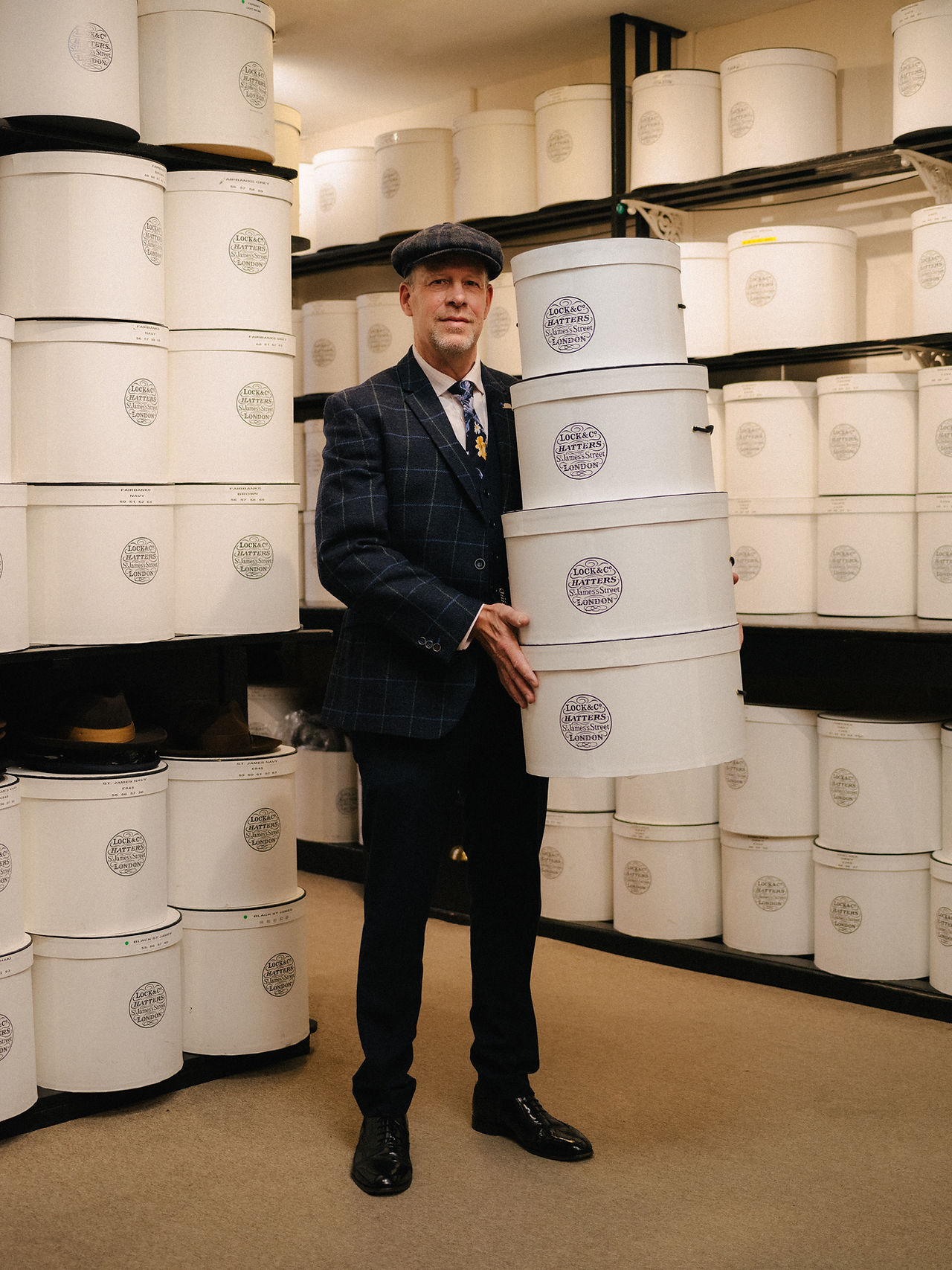 Campbell Carey, CD of Huntsman, James Fox at Crockett & Jones, and Lock&Co. team for The Britannia & Éire Issue 5ELEVEN Magazine Savile Row London UK