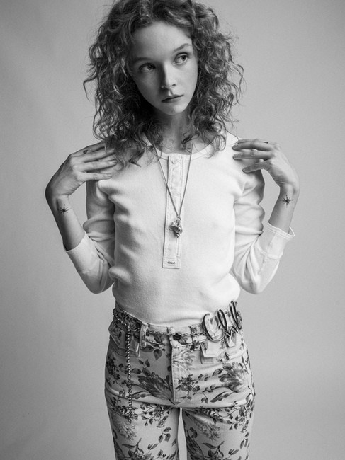 5ELEVEN Magazine Faces of Fashion with Lily Nova. Photography by Edwin S Freyer. Style by Tasha Arguile. Chloé, Aje, Rotate, Carolina Herrera and Dinosaur Designs