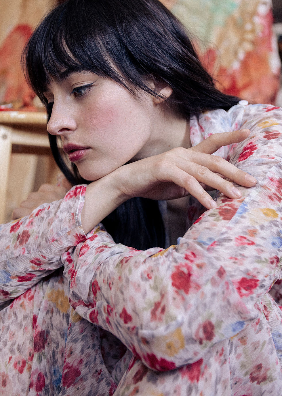 Charlotte Rose. Painter. Talent. 5ELEVEN Magazine. The Craft Issue 17. Premier. CHANEL. CHANEL Beauty. Makeup. Eyeliner. Anna Payne. Edwin S Freyer. Photography. Alton Hetariki. Styling