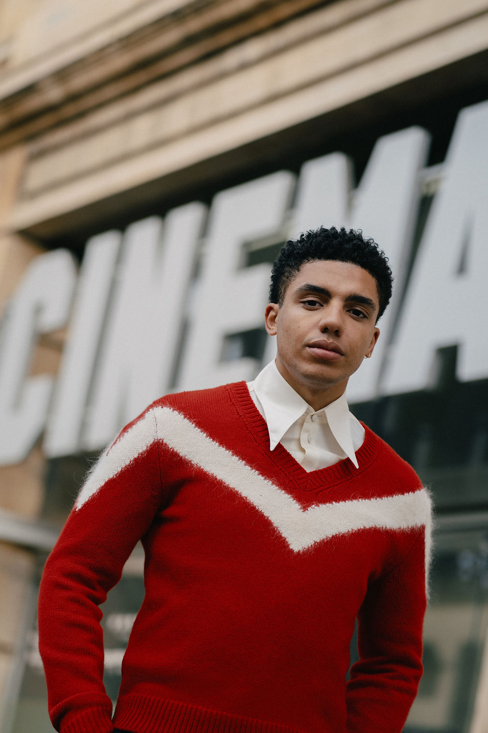 5ELEVEN Magazine The Cinema Issue 15 Interview with Actor Jay Lycurgo wearing Fendi, Hermès, Messika, Hunstman, Ferragamo, Zegna, Ahluwalia, Feng Chen Wang, Valentino, David Koma