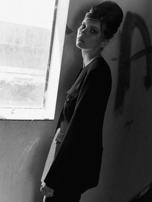 5ELEVEN Magazine Digital Fashion Editorial Lena Badri photographed by Danny Millar and styled by Fatma T Maalow with fashion from Versace, Miu Miu, Ganni, Coperni, Sandro, Prada, Sacai, Stella McCartney