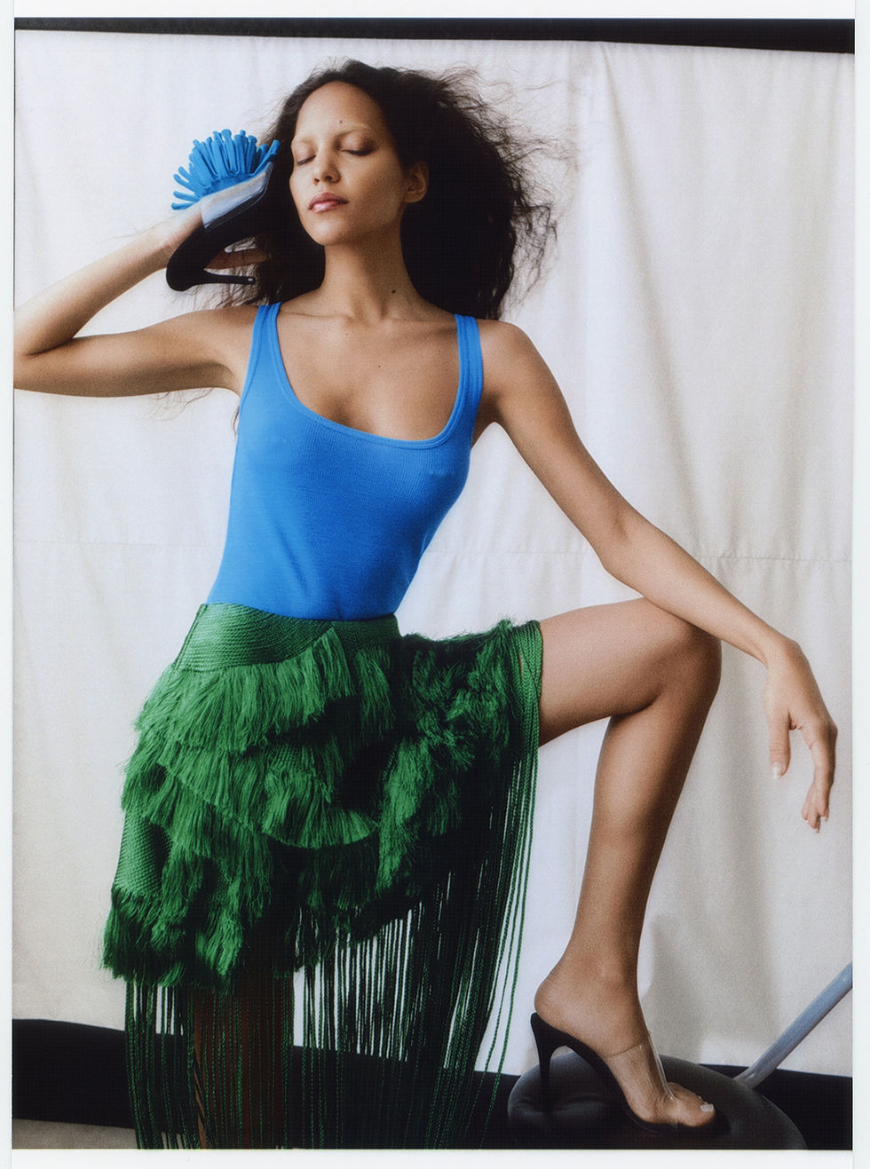 Fashion Editorial. 5ELEVEN Magazine. Johannelys Garcia. Puerto Rico. Ace Models Athens. Photography. Artwork. Maria Magdalinou. Olga Kasma. Video. Eirinaios Baritakis. Loewe, Versace, Alaïa, Bottega Veneta, Xu Zhi, The Row. Markellos Polydorou.