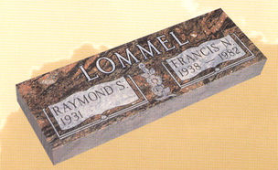 A float marker with Lommel engraved onto it