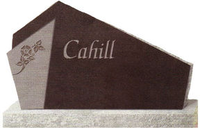 A cemetery monument with Cahill written on it