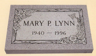 A float marker with Mary P. Lynn engraved onto it