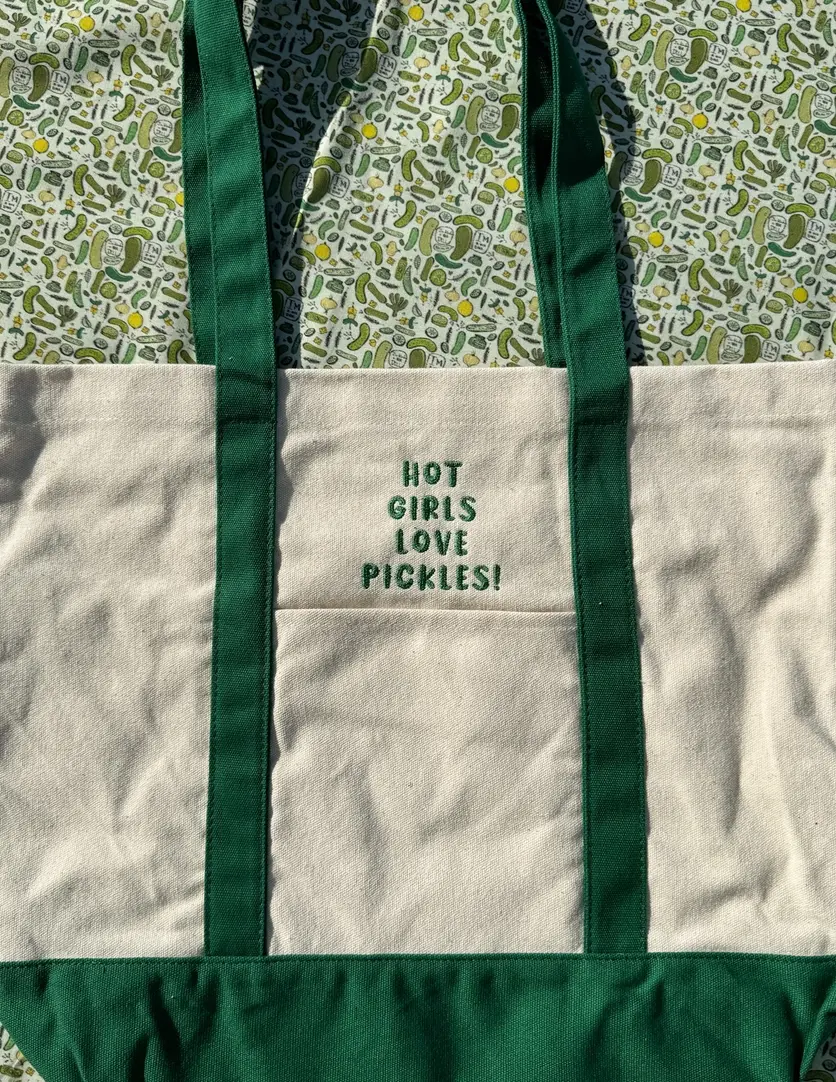 Hot Girls Love Pickles Tote Bag