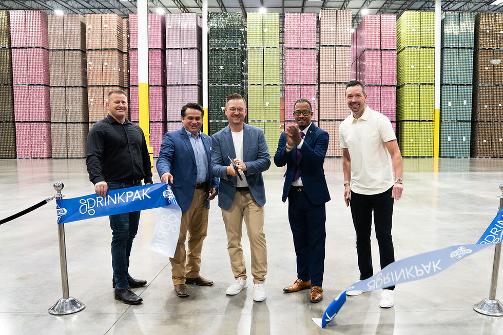 ribbon cutting of drinkpak plant
