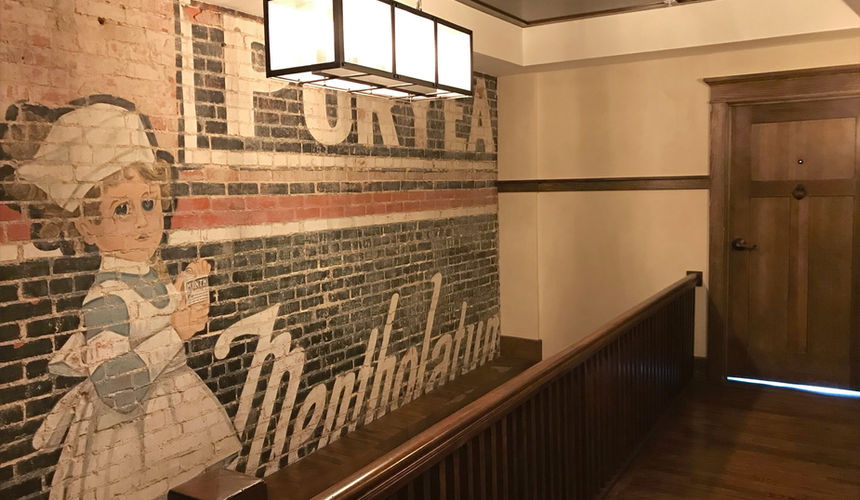 Original wall art, Pioneer Woman Boarding House Hotel, Pawhuska, Oklahoma