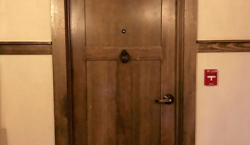 Room door, The Ranch Room, Pioneer Woman Boarding House Hotel, Pawhuska, Oklahoma