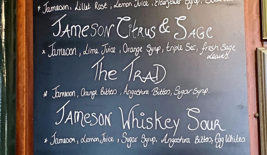 Jameson Whiskey Cocktails, Jameson Whiskey cocktail menu, Jameson Midleton Distillery Ireland, Jameson Whiskey, Jameson Whiskey Sour, Whiskey Distillery and museum