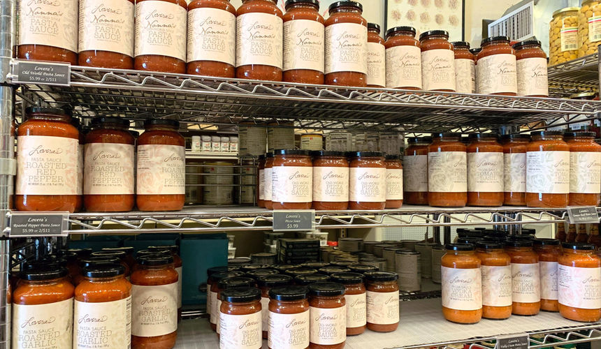 Lovera's Italian Pasta sauces, Italian Grocery Store USA, Lovera's Italian Market & Cheese Company, Krebs, Oklahoma