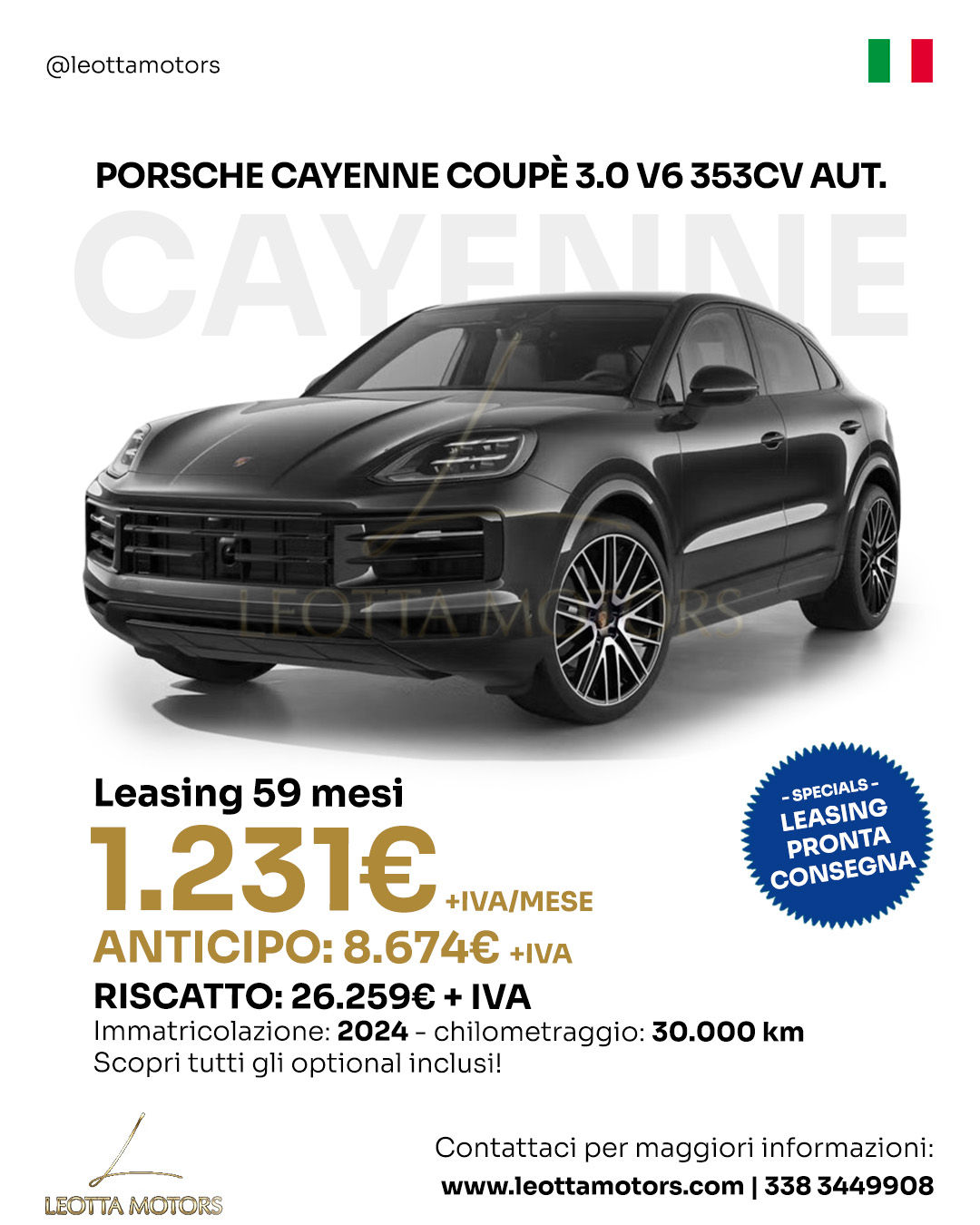 PORSCHE CAYENNE COUPE 3.0 V6 353CV AUT.
