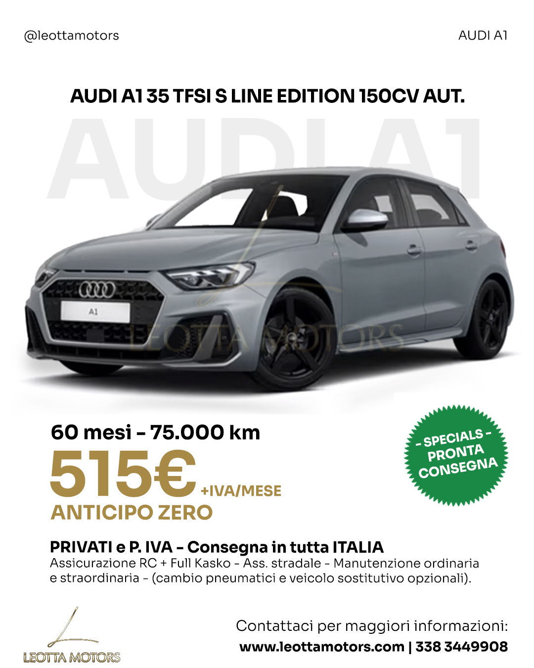 AUDI A1 35 TFSI S LINE EDITION 150CV AUT.