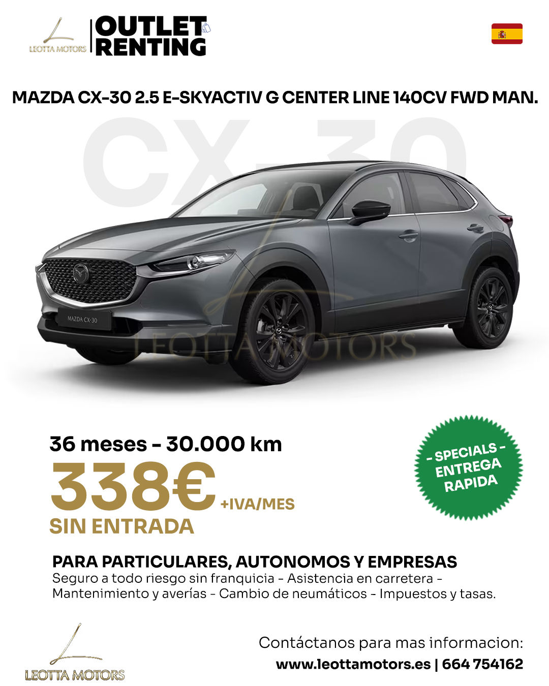 MAZDA CX-30 2.5 E-SKYACTIV G CENTER LINE 140CV FWD MAN.