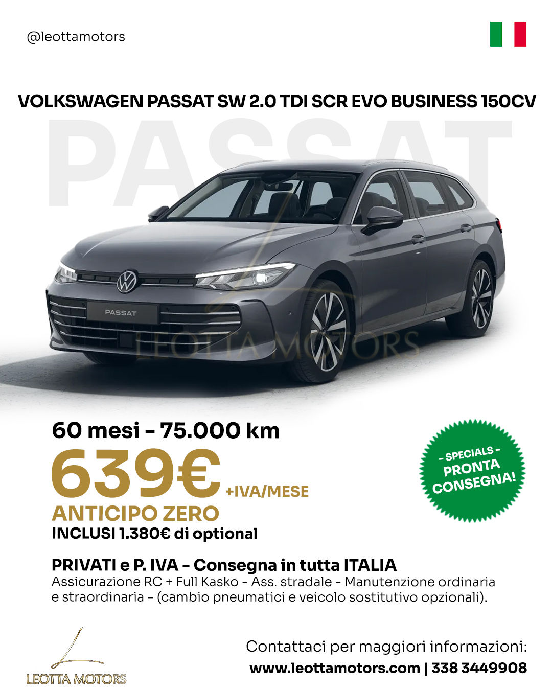 VOLKSWAGEN PASSAT SW 2.0 TDI SCR EVO BUSINESS 150CV AUT.