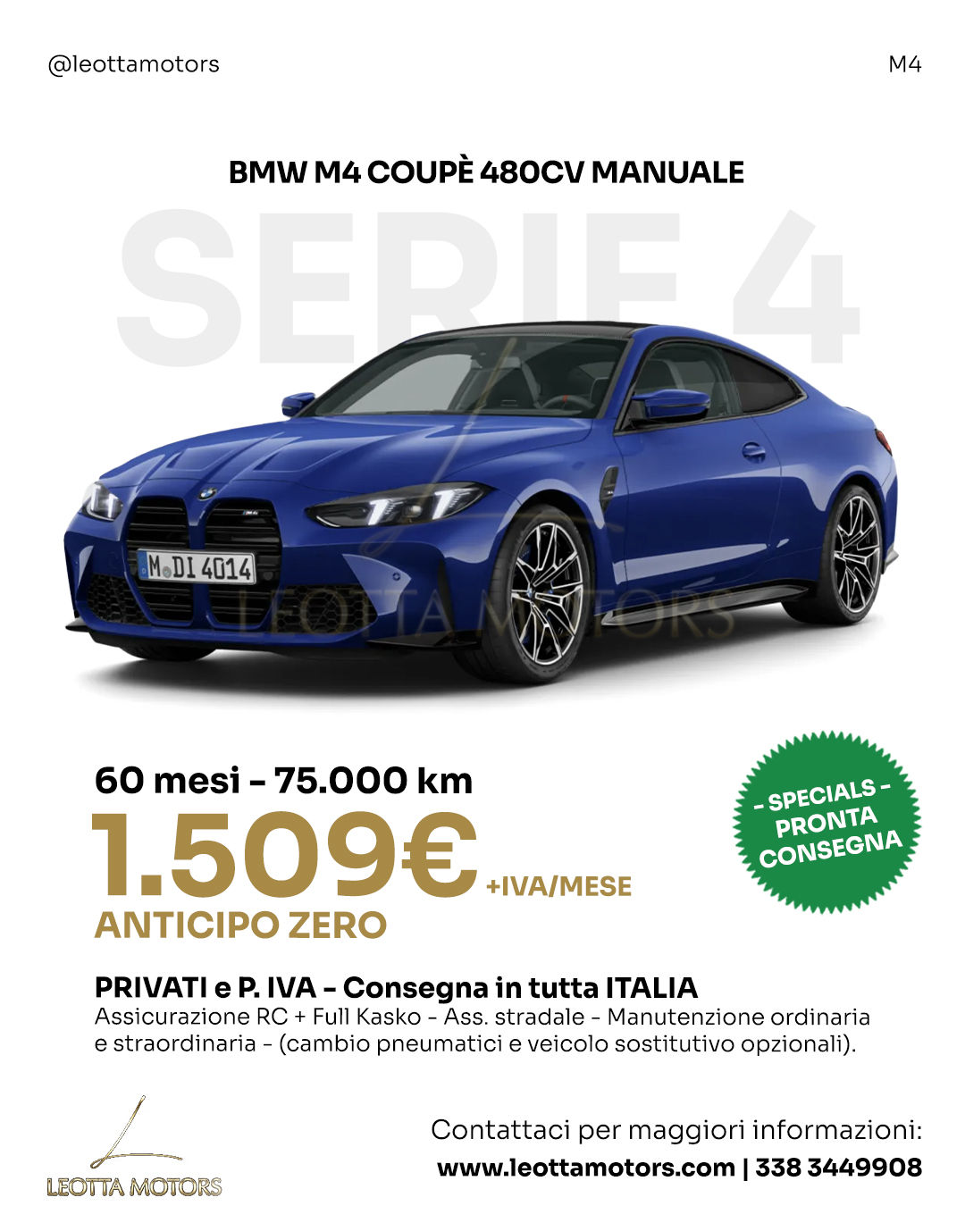 BMW M4 COUPè 480CV MANUALE