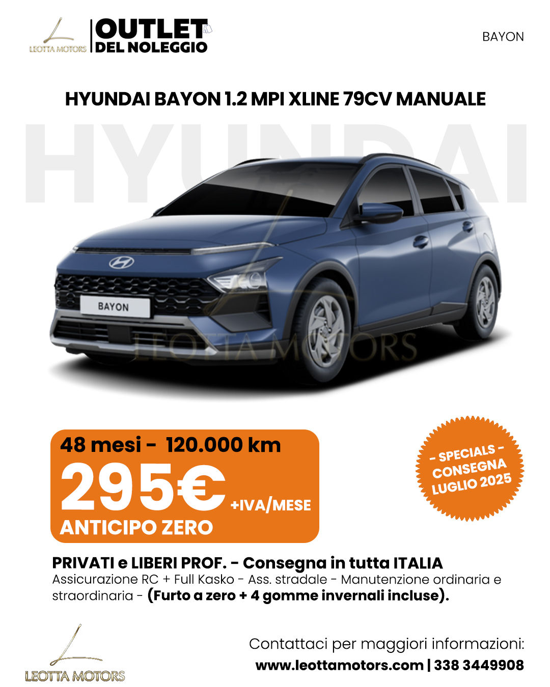 HYUNDAI BAYON 1.2 MPI XLINE 79CV MANUALE