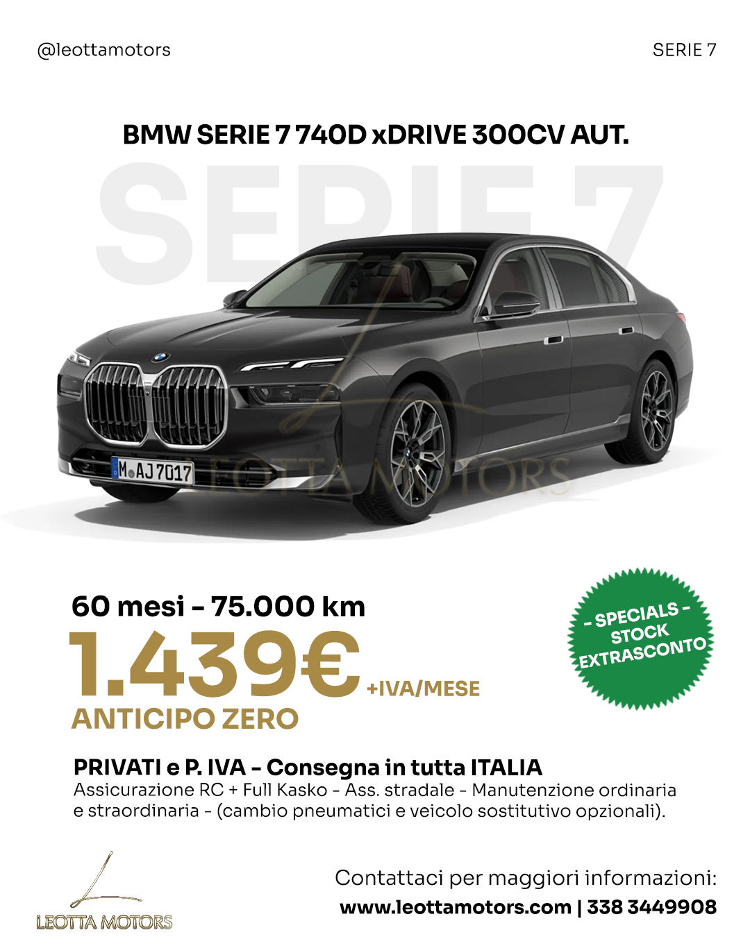 BMW SERIE 7 740d xDRIVE 300CV AUT.