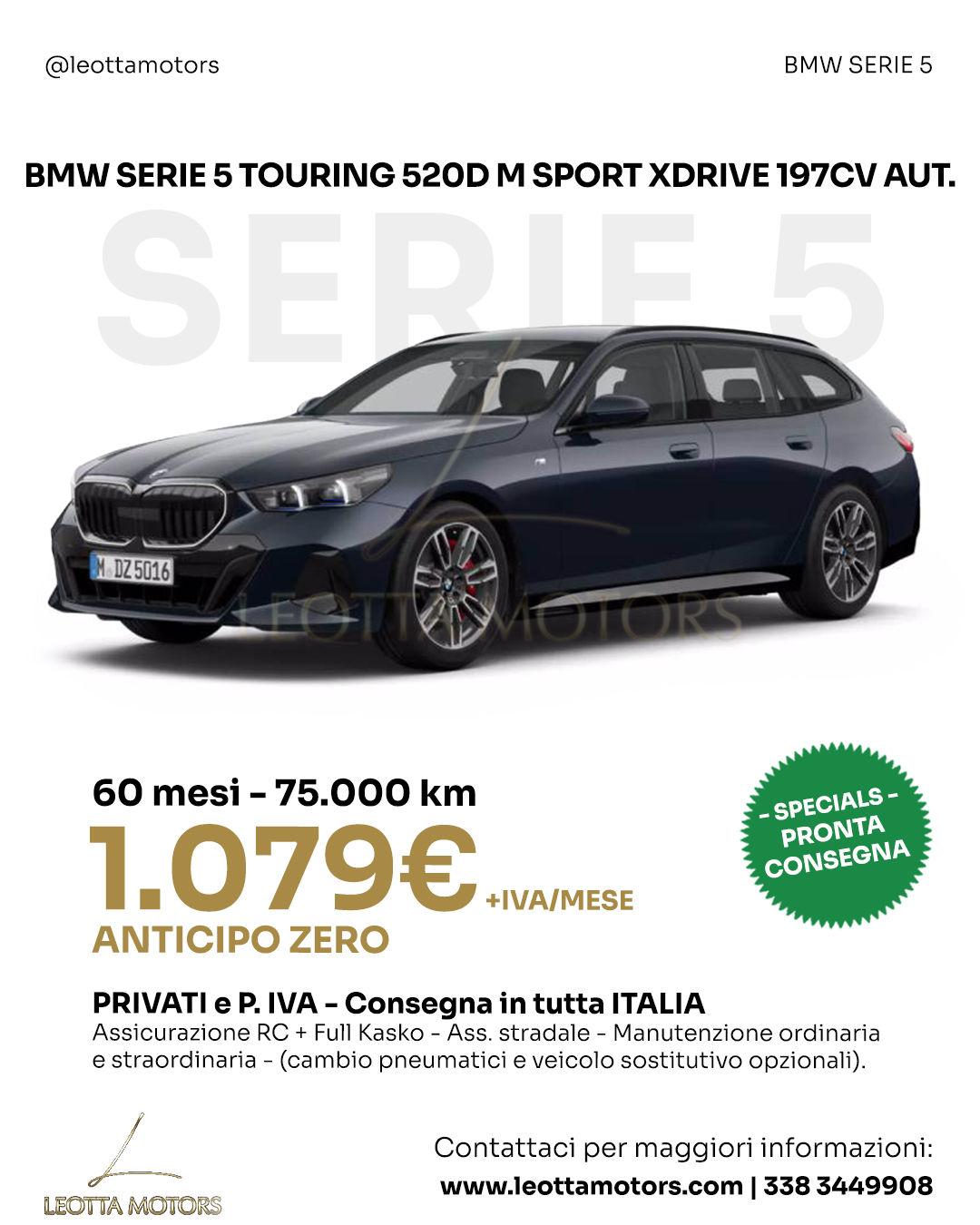BMW SERIE 5 TOURING 520D M SPORT xDRIVE 197CV AUT.