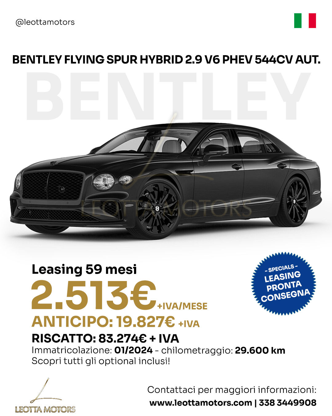 BENTLEY FLYING SPUR HYBRID 2.9 V6 PHEV 544CV AUT.