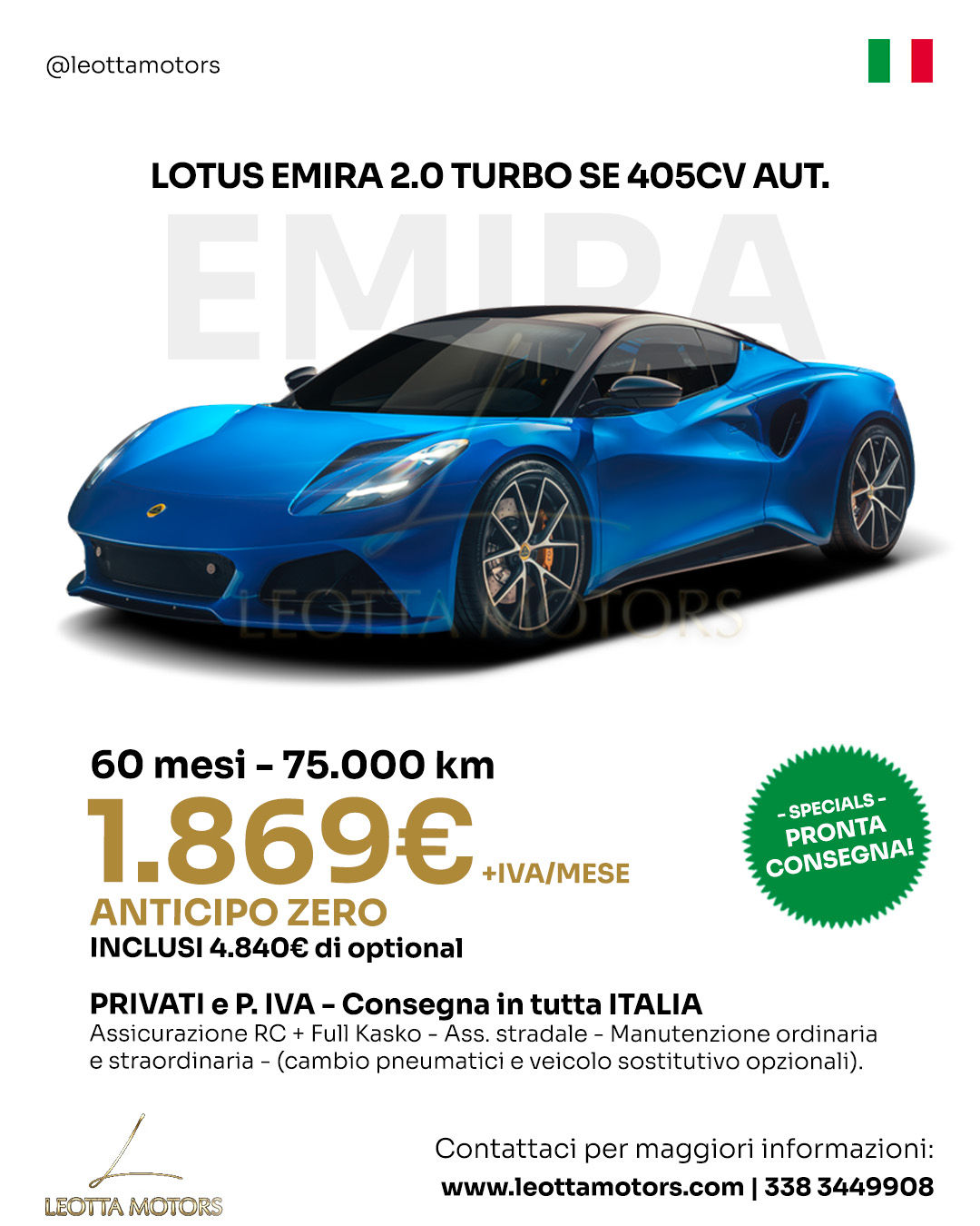 LOTUS EMIRA 2.0 TURBO SE 405CV AUT.