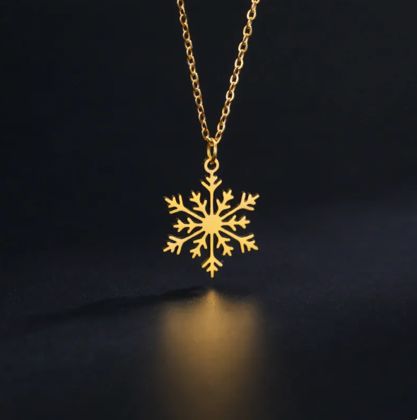 Miniatura: Women's Snowflake Pendant Necklace Accessories Neck